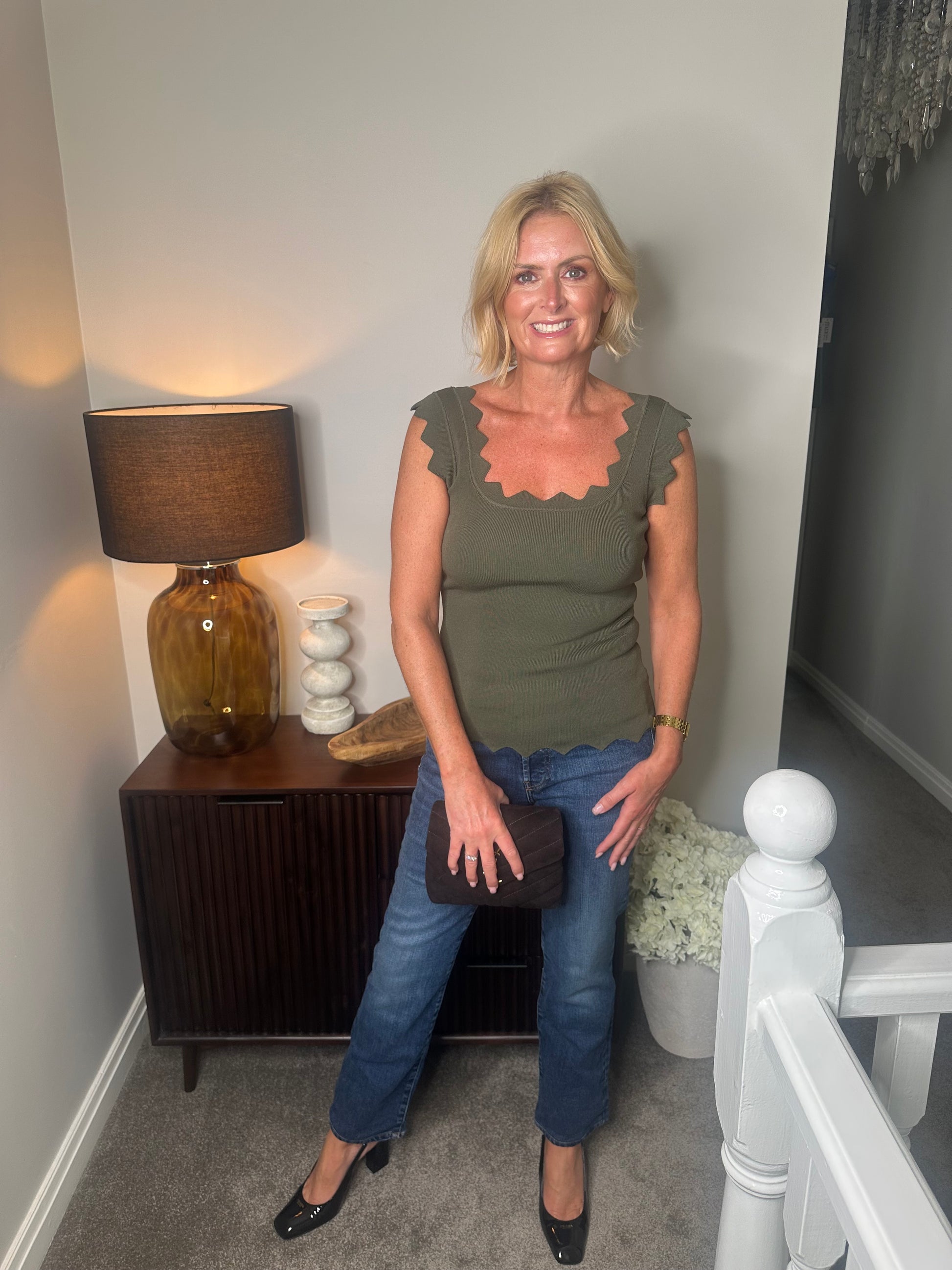 Harper Scalloped Top