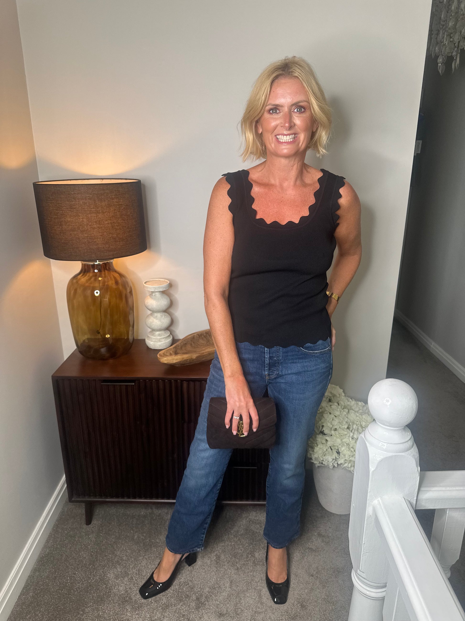 Harper Scalloped Top