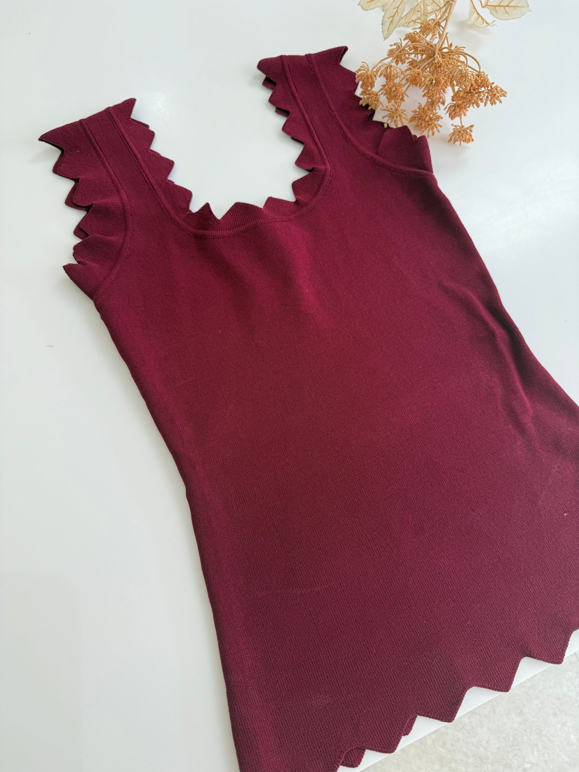 Harper Scalloped Top