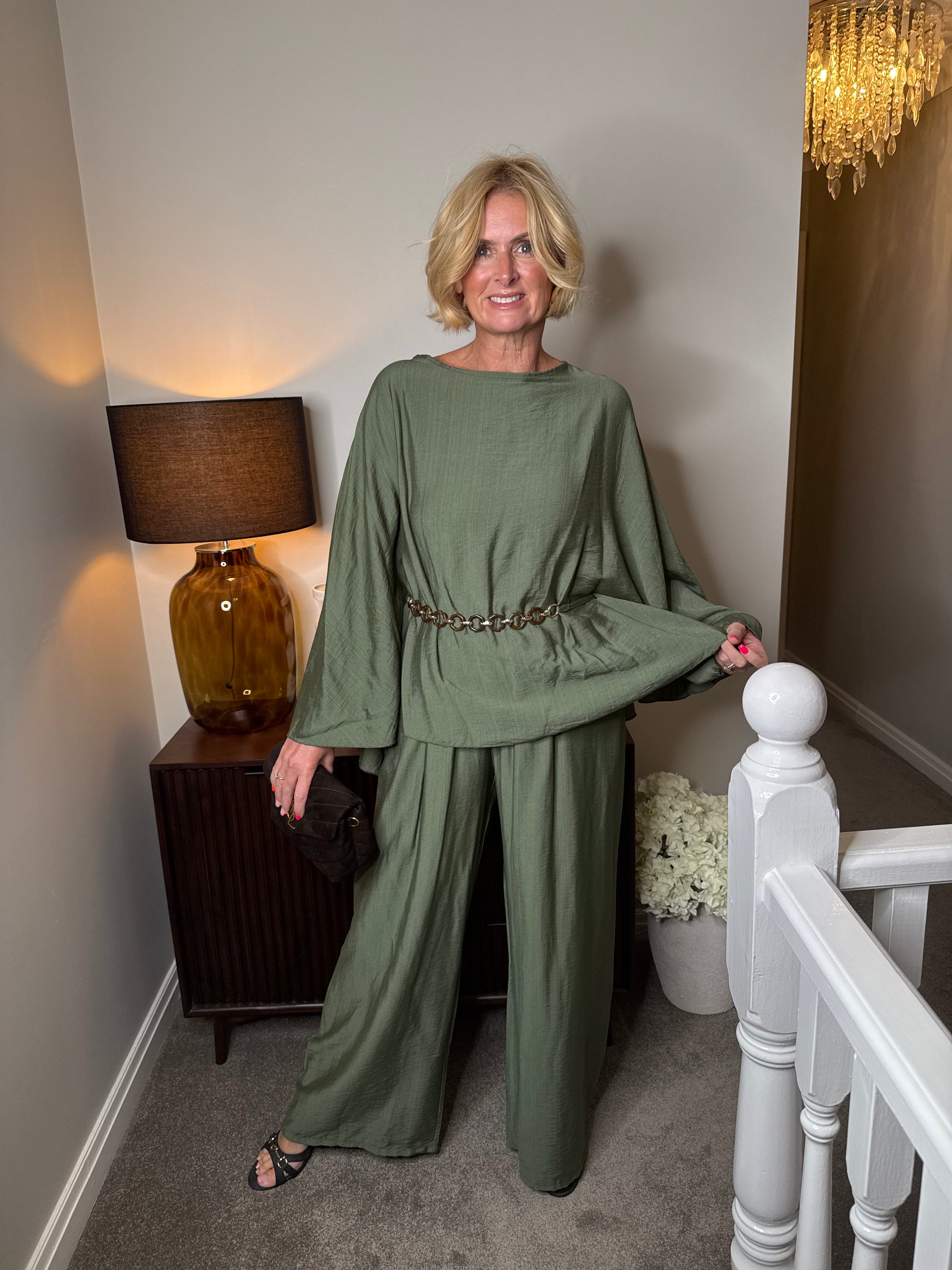 Azure trouser co ord