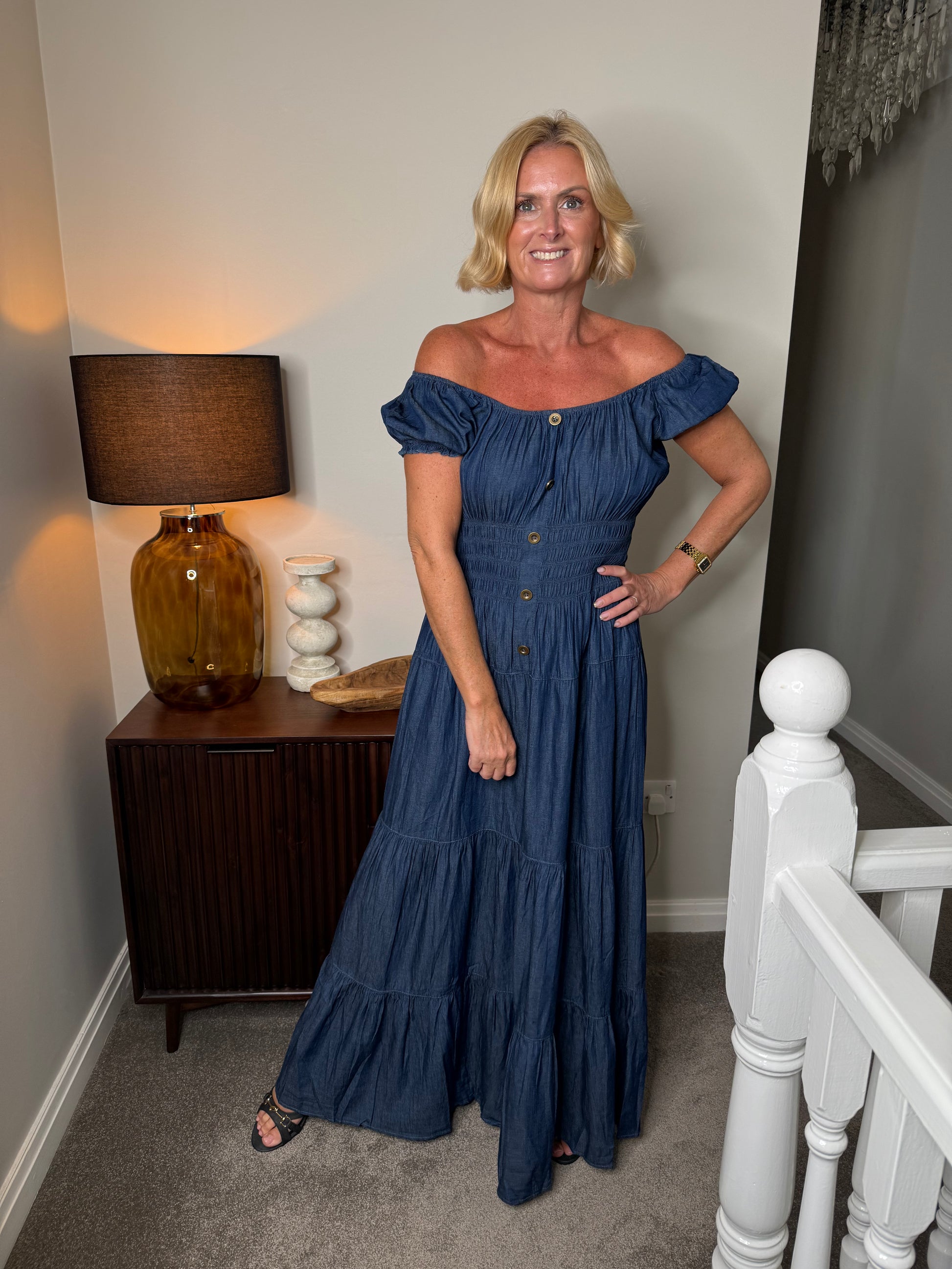Josie Denim Maxi Dress