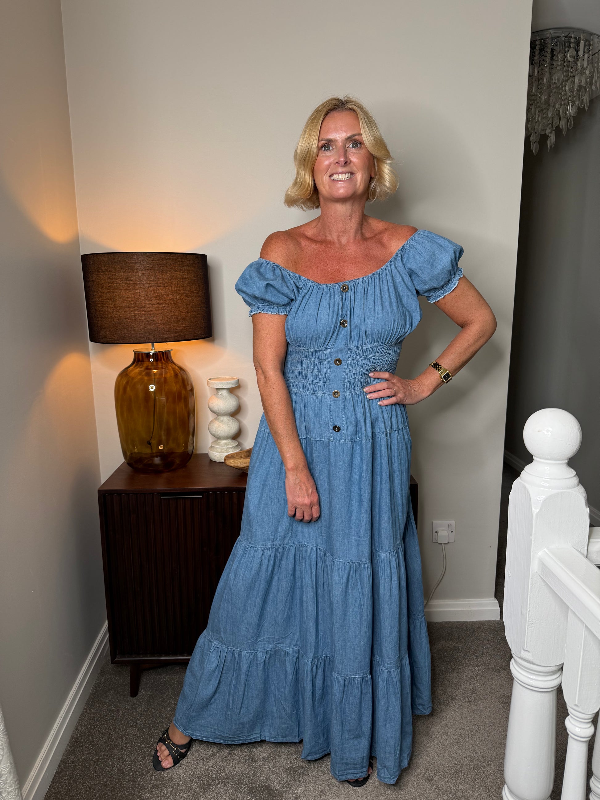 Josie Denim Maxi Dress